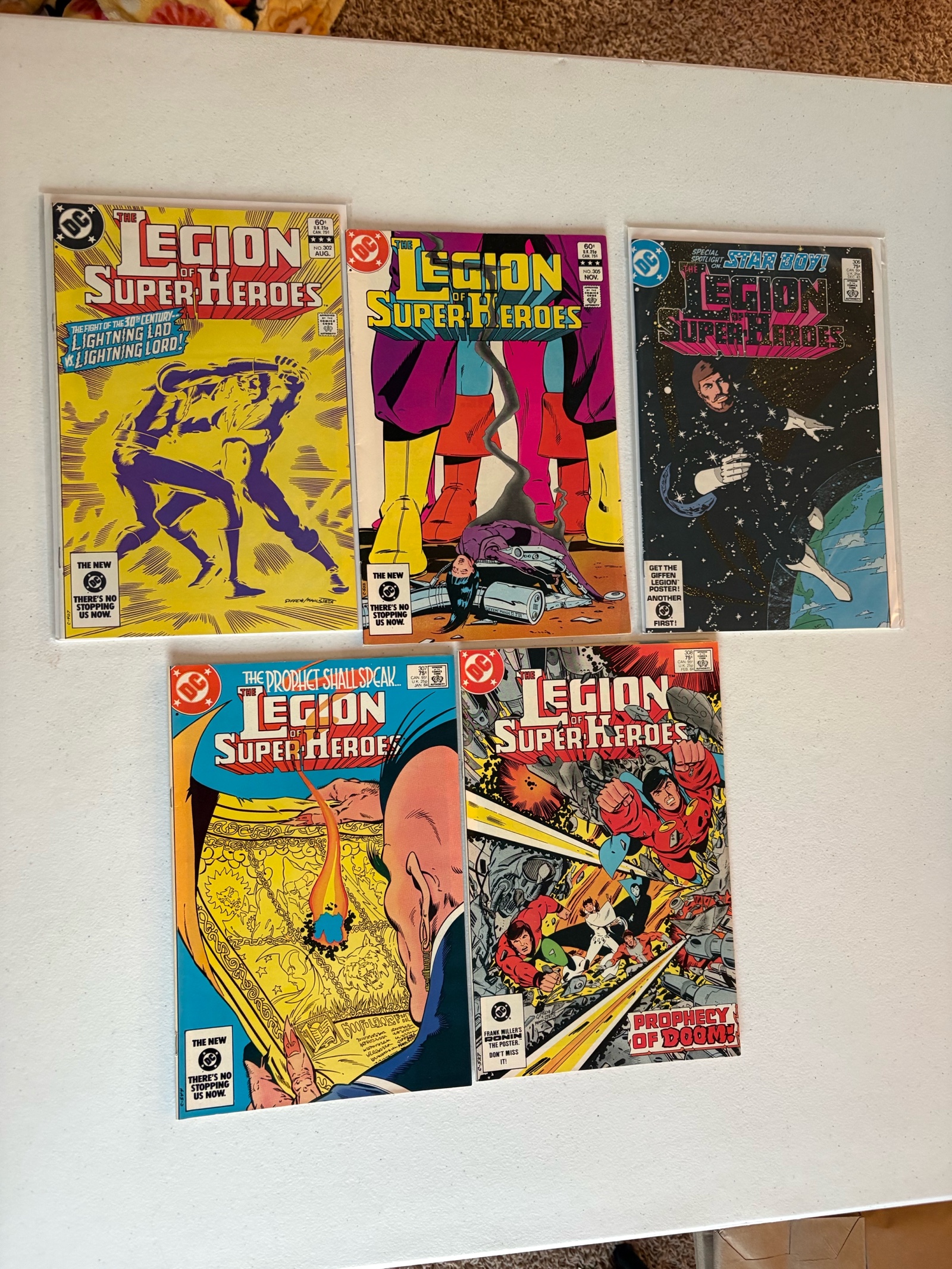 Legion of Super Heroes Comic Book Lot, 5 Comics From DC