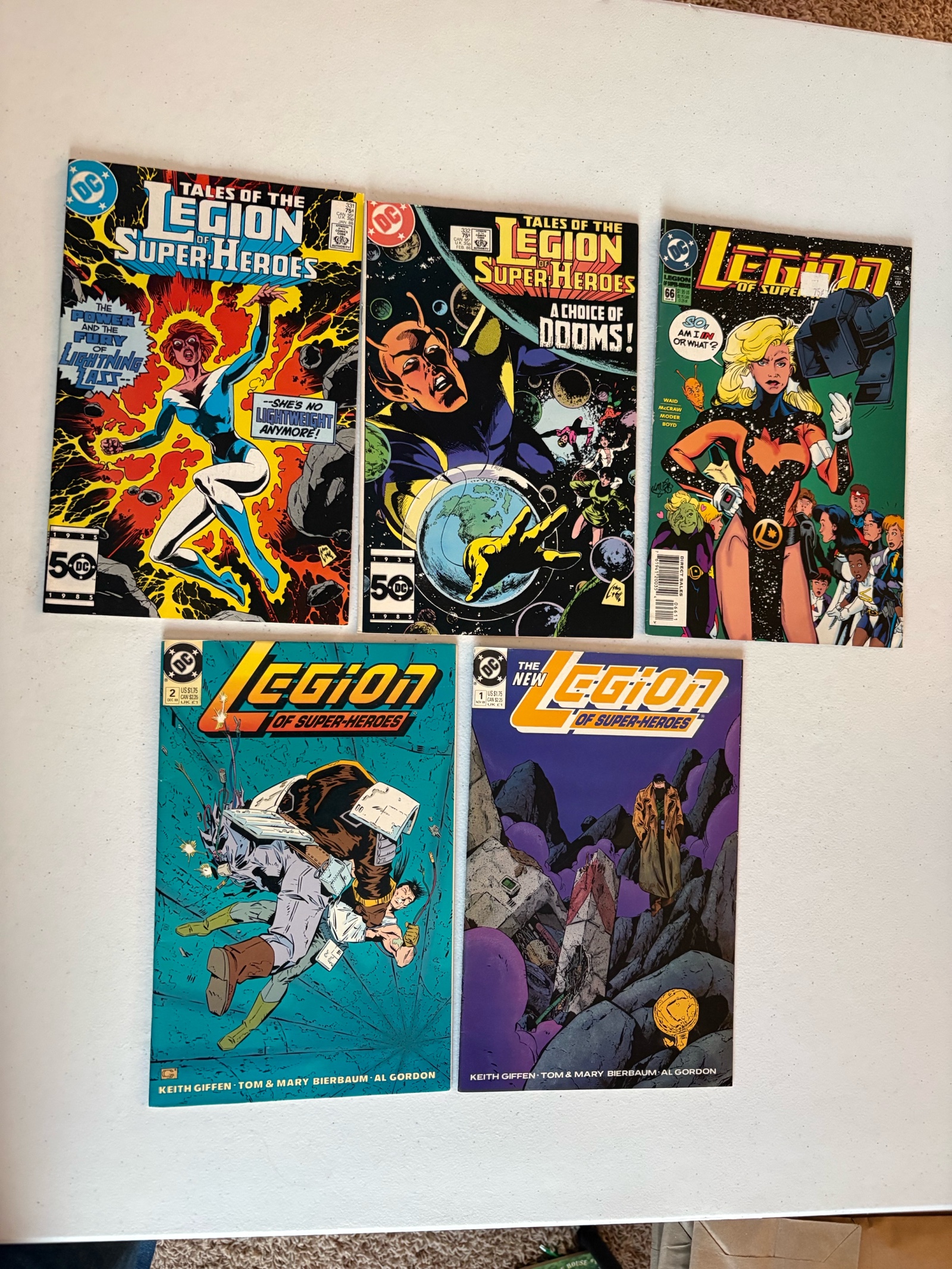 Legion of Super Heroes Comic Book Lot, 5 Comics From DC