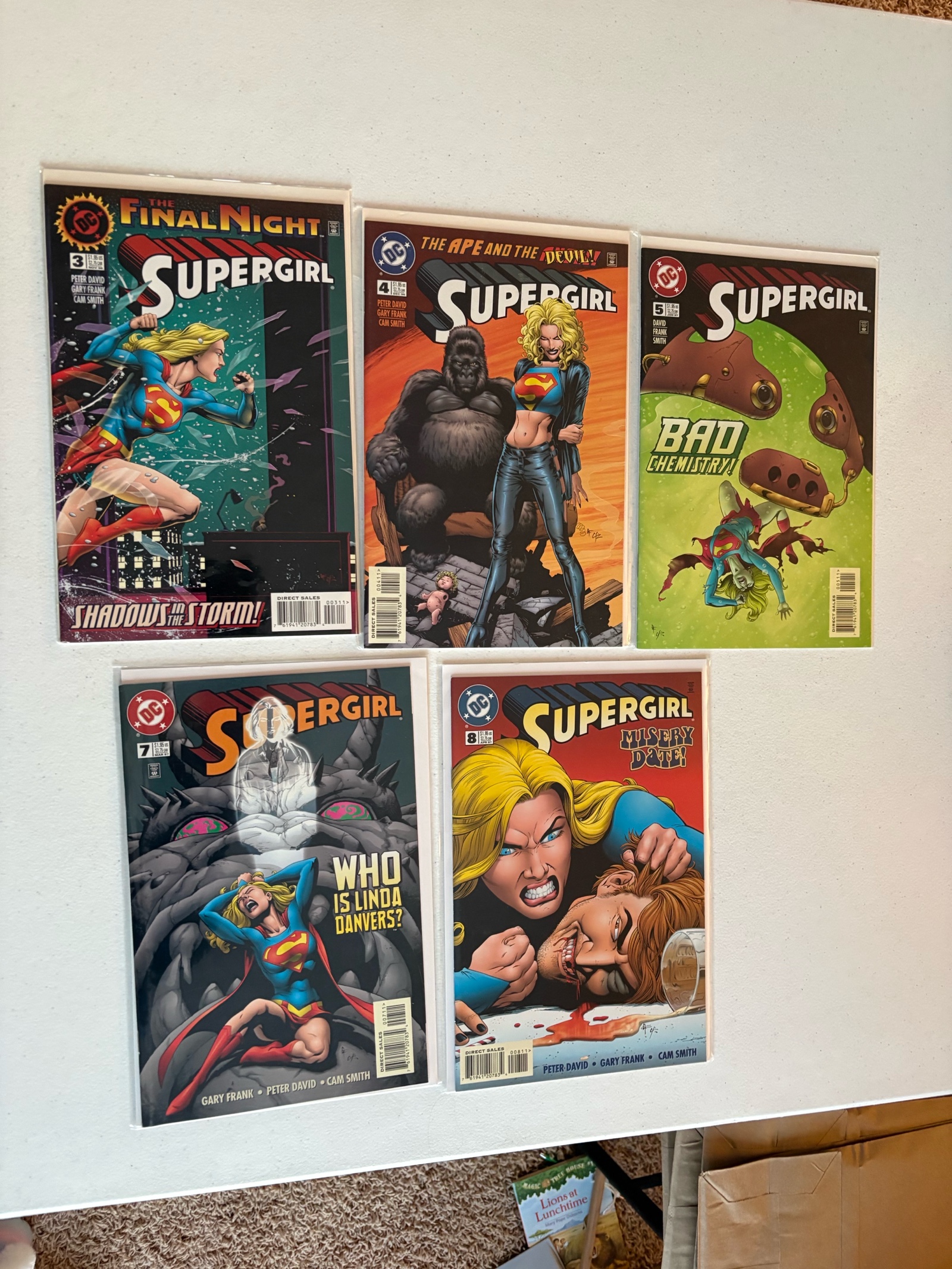 Super Girl Comic Book Lot, 5 Comics From DC Publishing