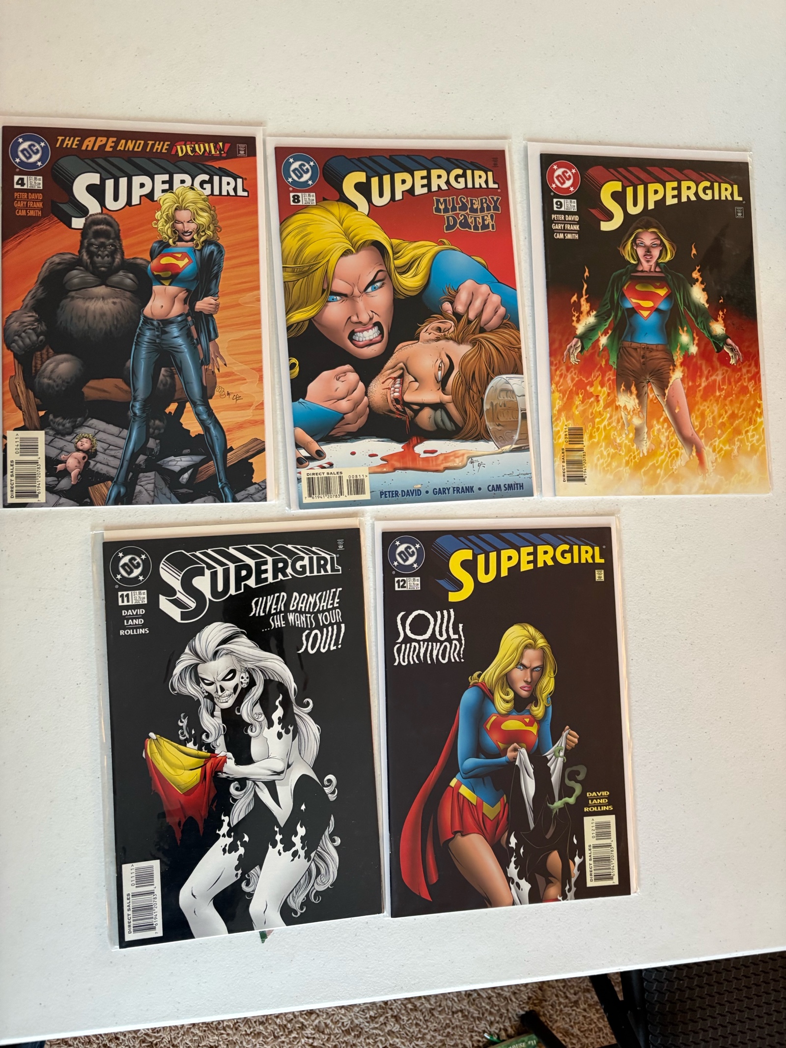 Super Girl Comic Book Lot, 5 Comics From DC Publishing