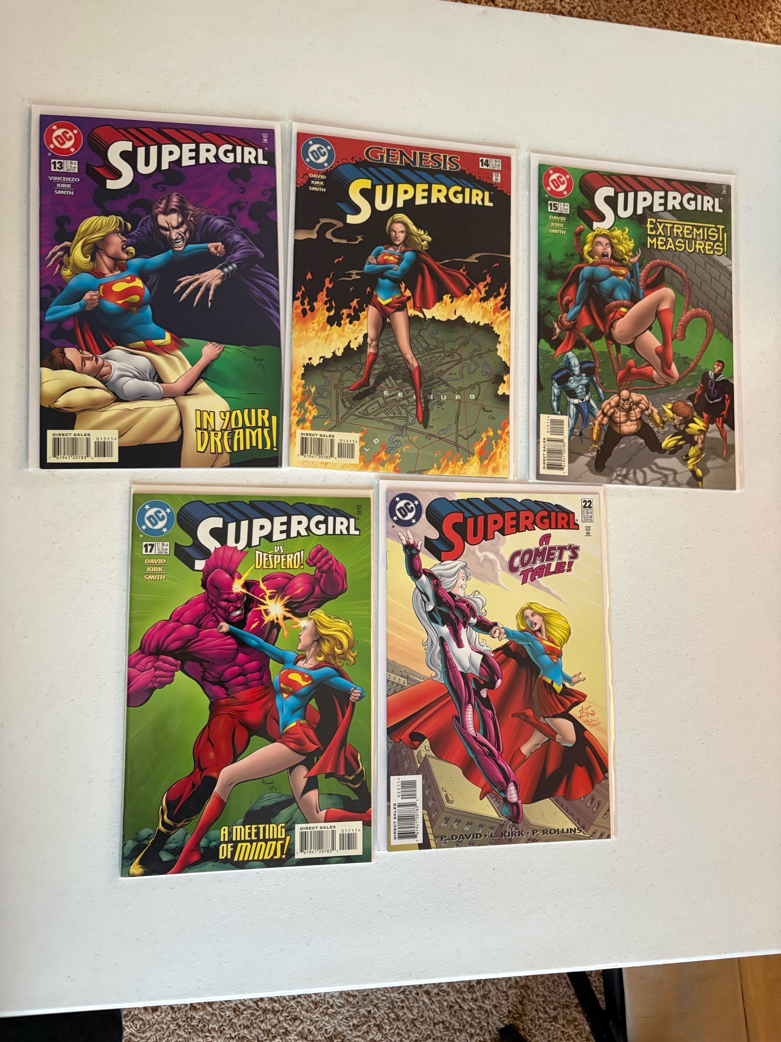 Super Girl Comic Book Lot, 5 Comics From DC Publishing