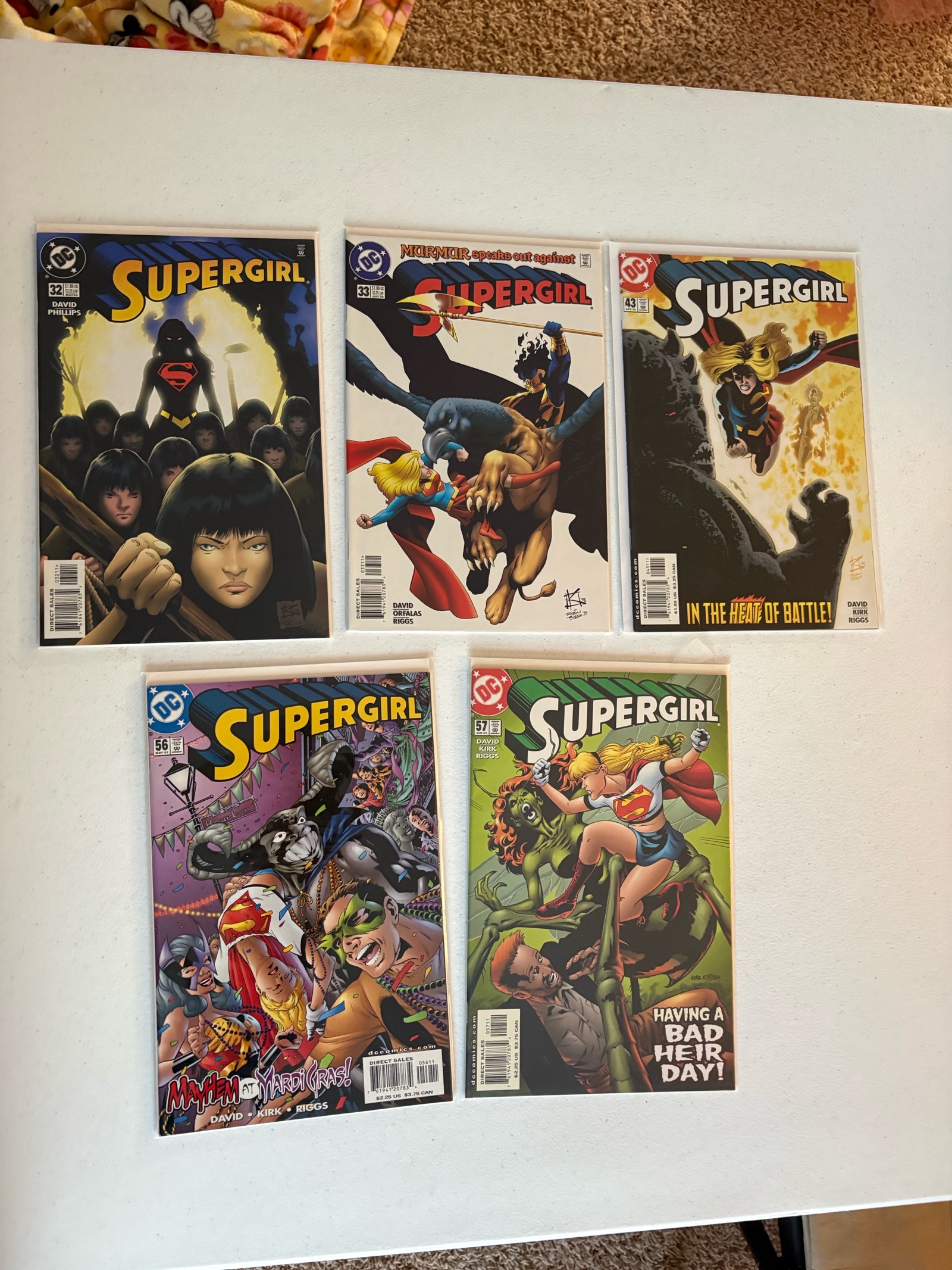 Super Girl Comic Book Lot, 5 Comics From DC Publishing