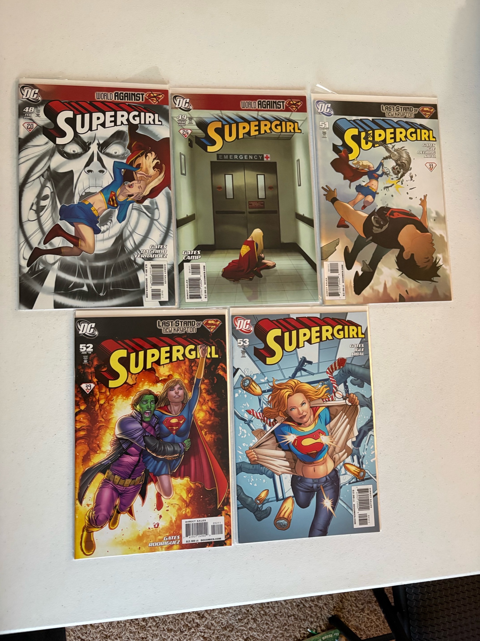 Super Girl Comic Book Lot, 5 Comics From DC Publishing