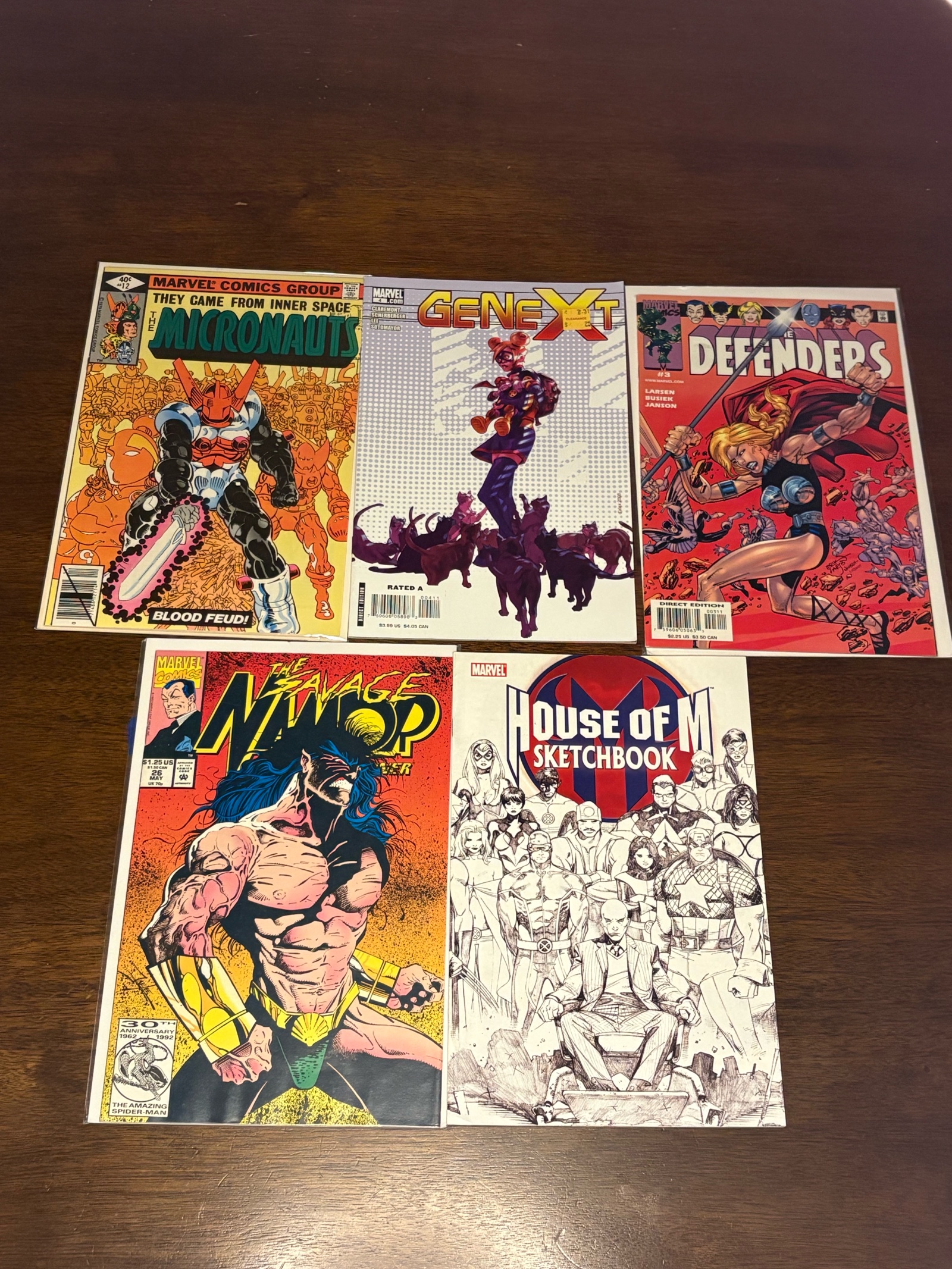 Marvel Comic Book Lot, Mix of Heroes, 5 Comic Books
