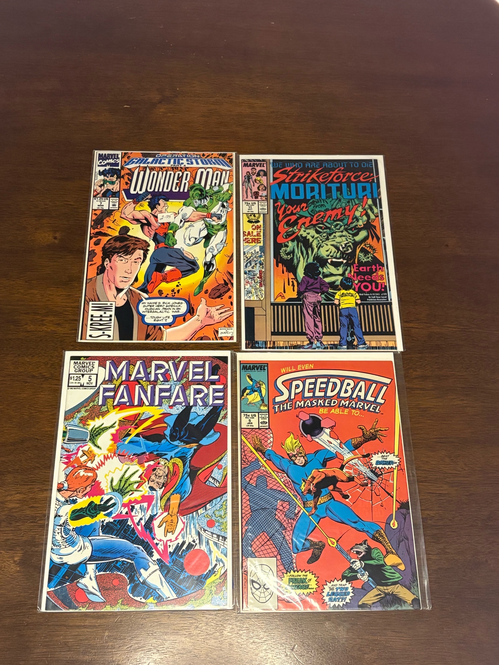 Marvel Comic Book Lot, Mix of Heroes, 4 Comic Books