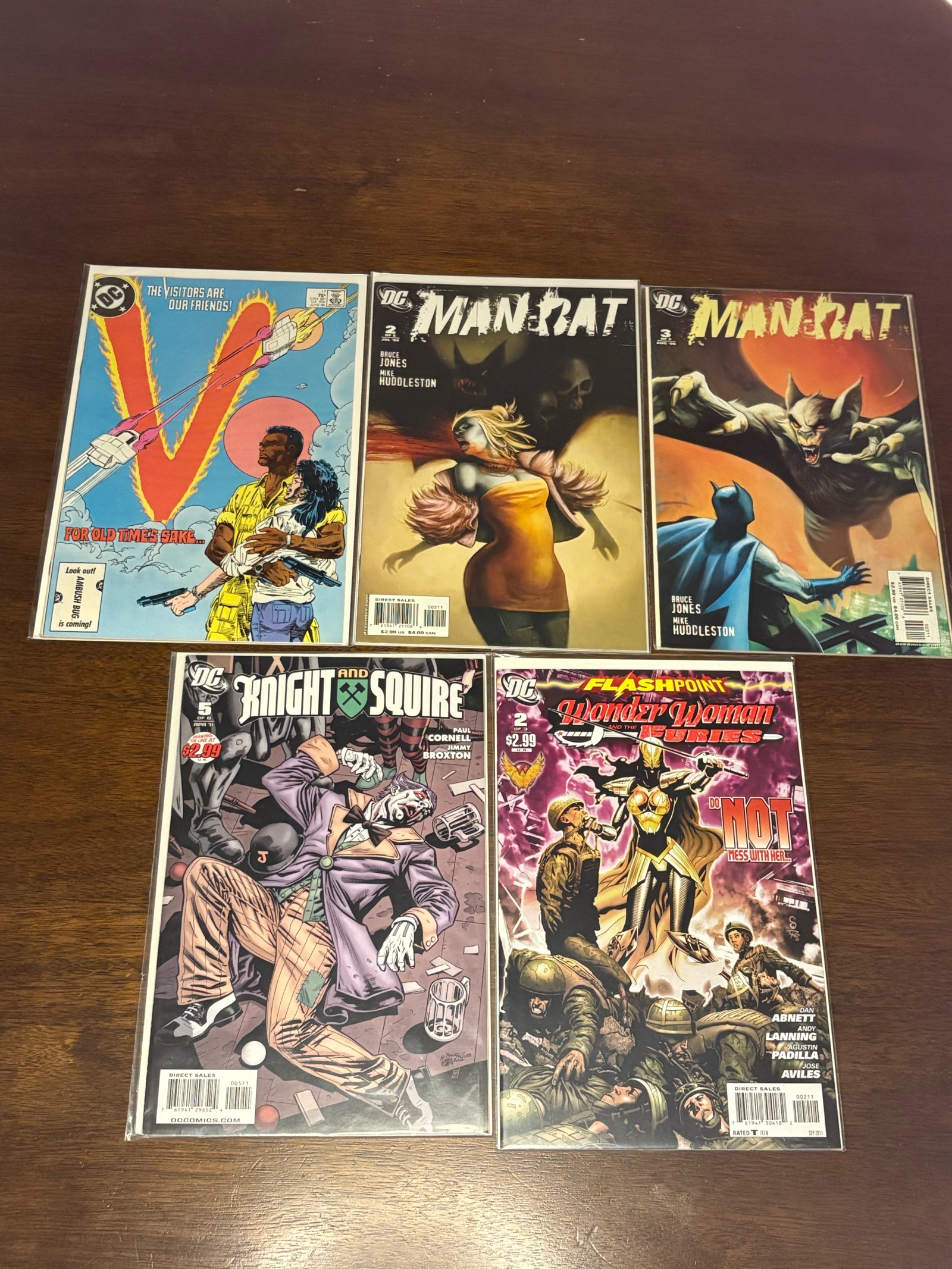DC Comic Book Lot, Mix of Heroes, 5 Comic Books