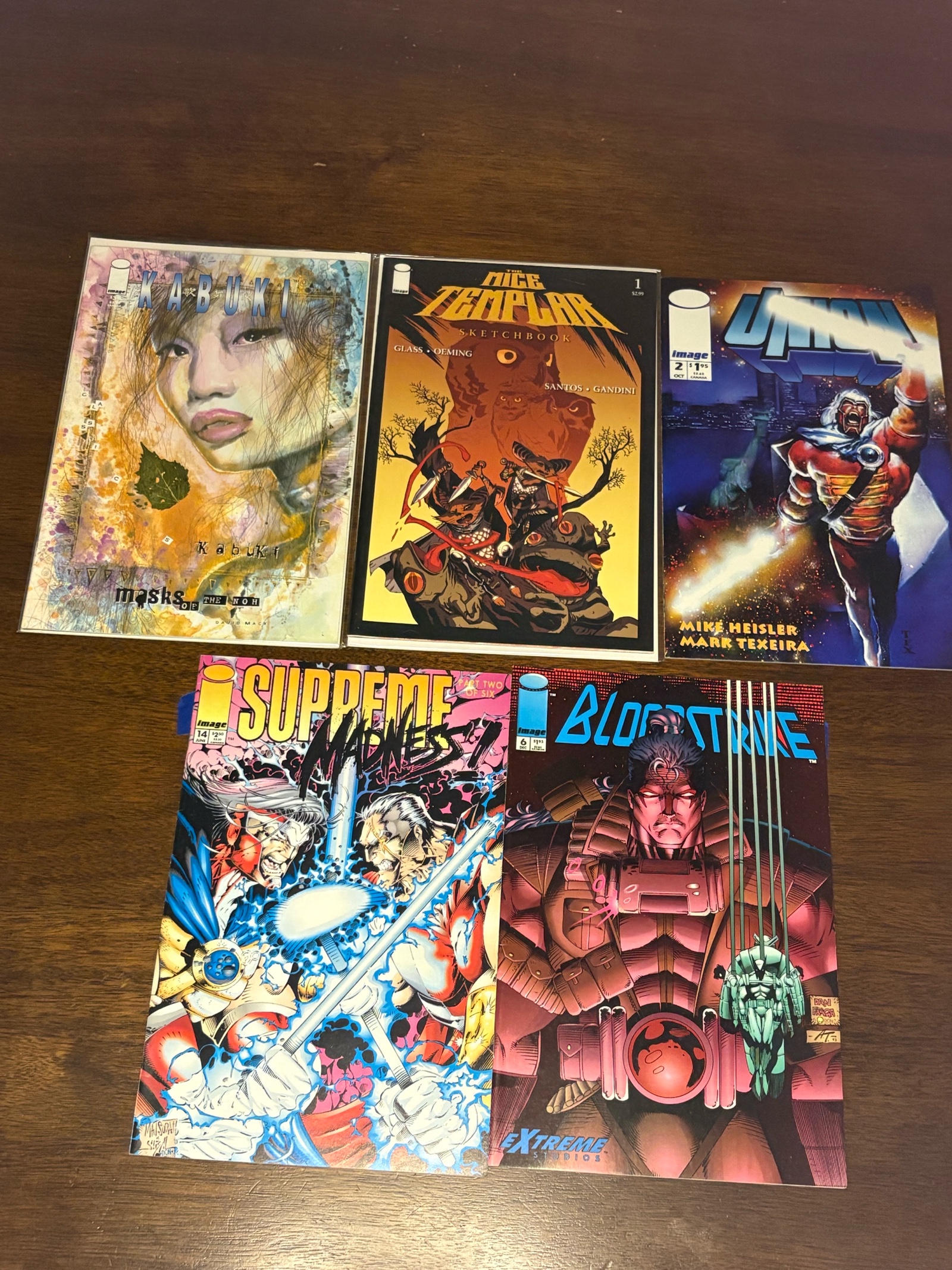 Image Publishing Comic Book Lot, 5 Comics From Different Heroes and Different Series