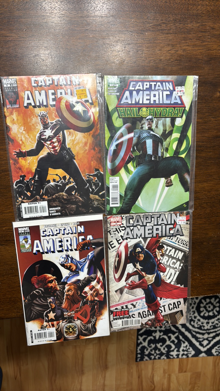 Captain America Marvel Comic Book Lot, 4 Comics