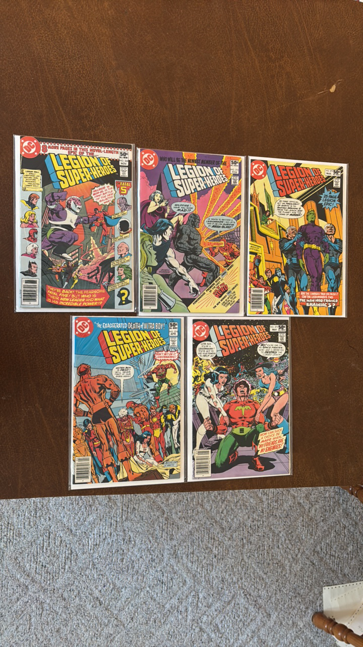 Legion of Super Heroes Comic Book Lot, DC Comics Issues 269,272,273,274,275