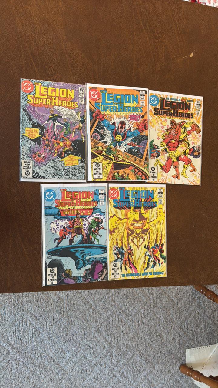 Legion of Super Heroes Comic Book Lot, DC Comics Issues 284,285,286,287,288