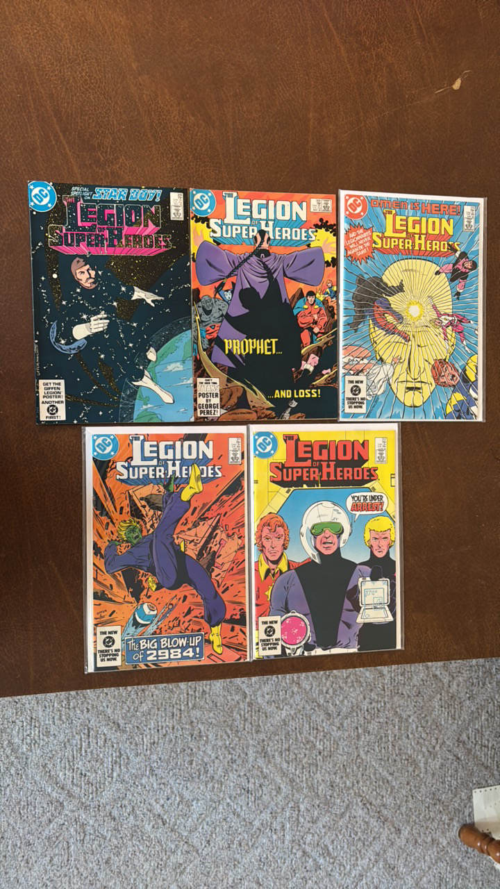 Legion of Super Heroes Comic Book Lot, DC Comics Issues 306,309,310,311,312