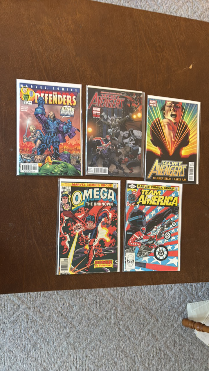 Marvel Comic Books Lot, 5 Different Comics