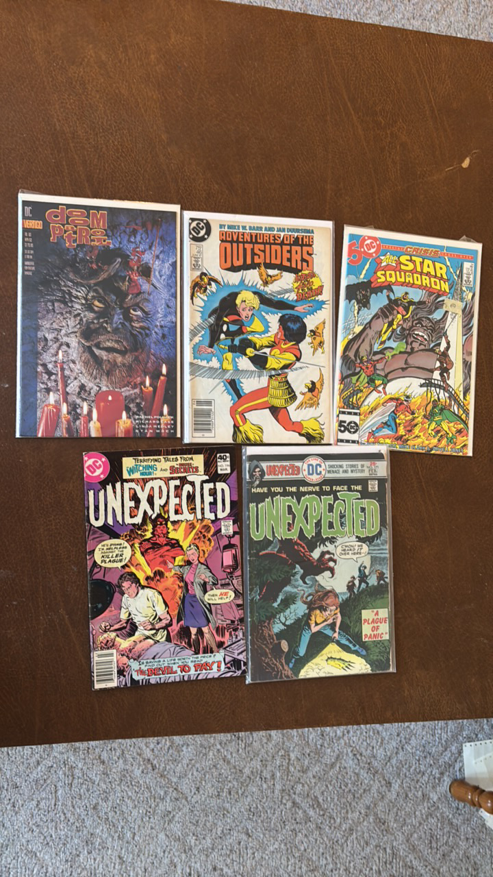 Vintae DC Comic Books Lot, 5 Different Comics