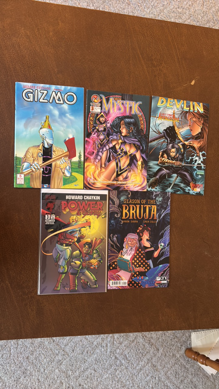 Comic Book Lot, 5 Comics Assortment of Brands and Heroes