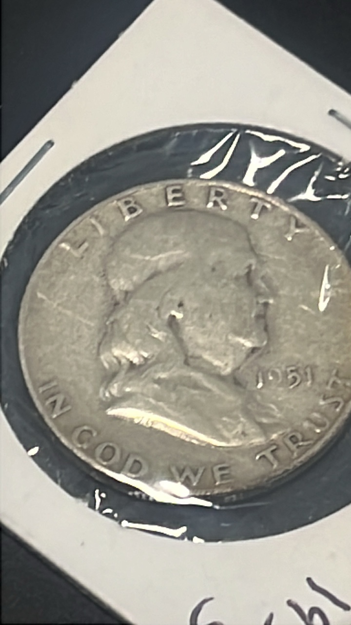 1951 s Benjamin Franklin half dollar