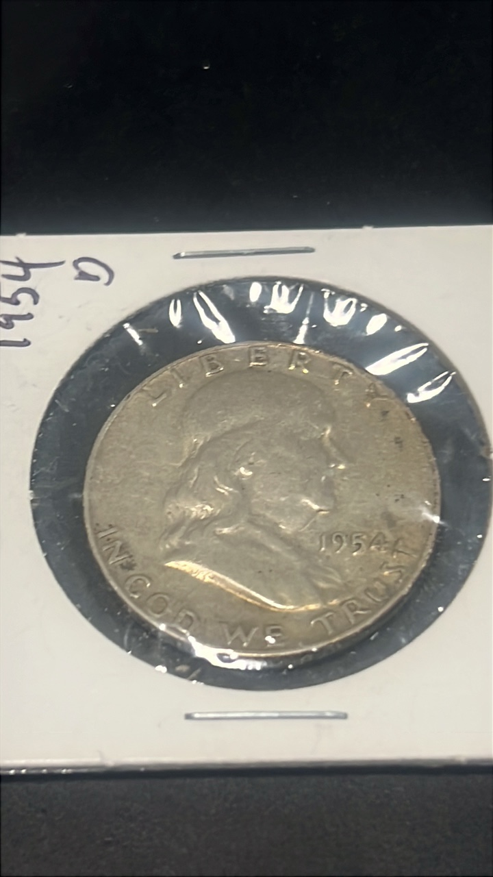 1954 d Benjamin Franklin half dollar