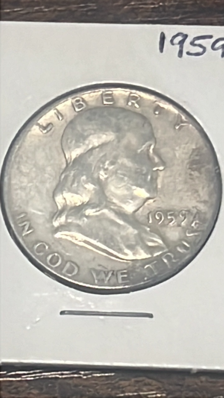 1959 d Benjamin Franklin half dollar