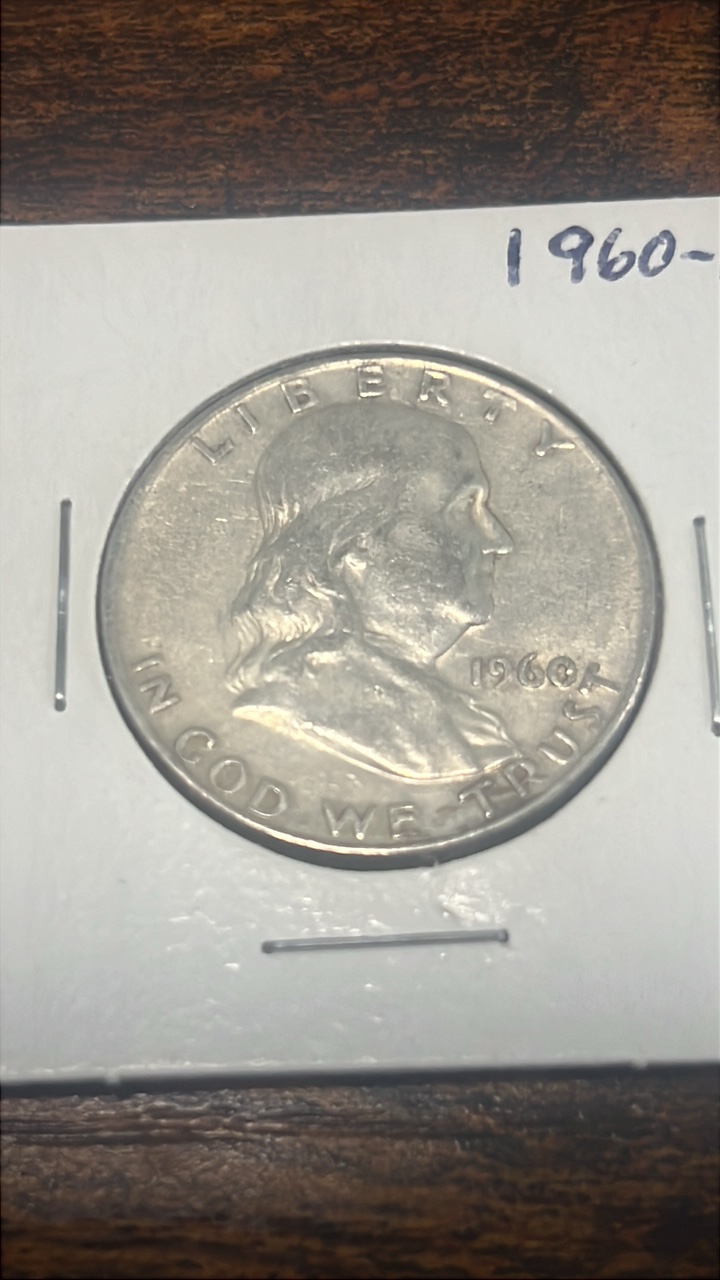 1960 d Benjamin Franklin half dollar