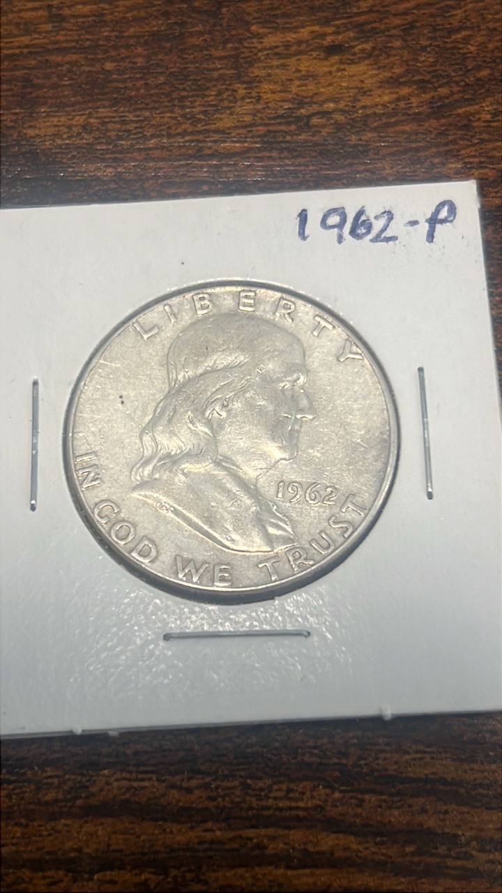 1962 p Benjamin Franklin half dollar