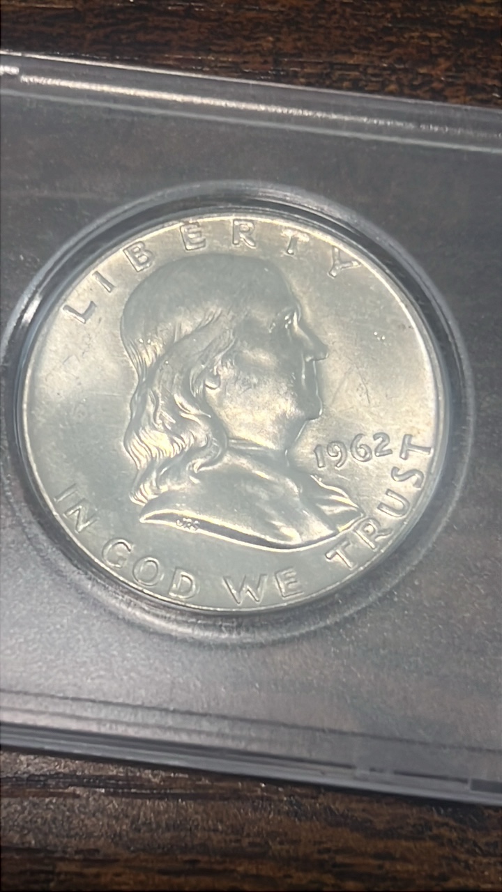 1962 d Benjamin Franklin half dollar