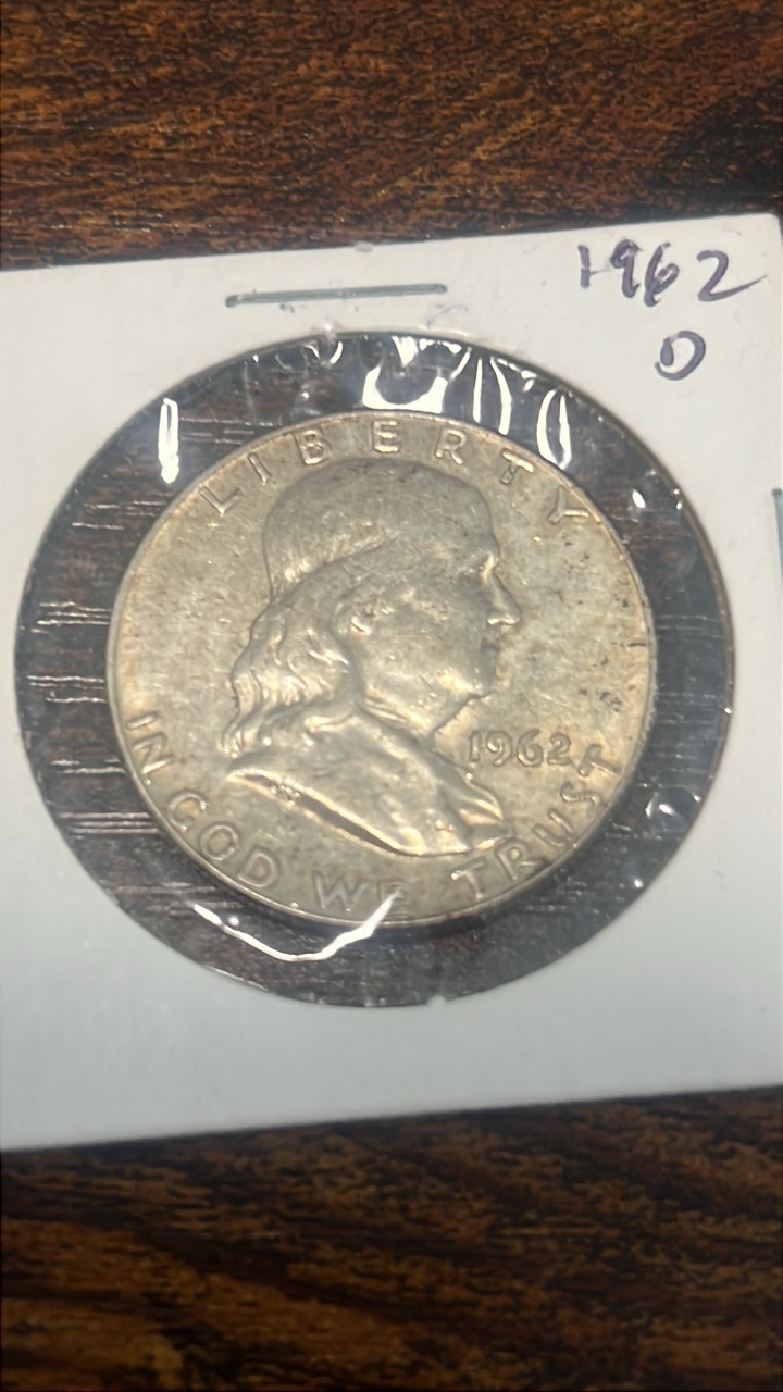 1962 d Benjamin Franklin half dollar