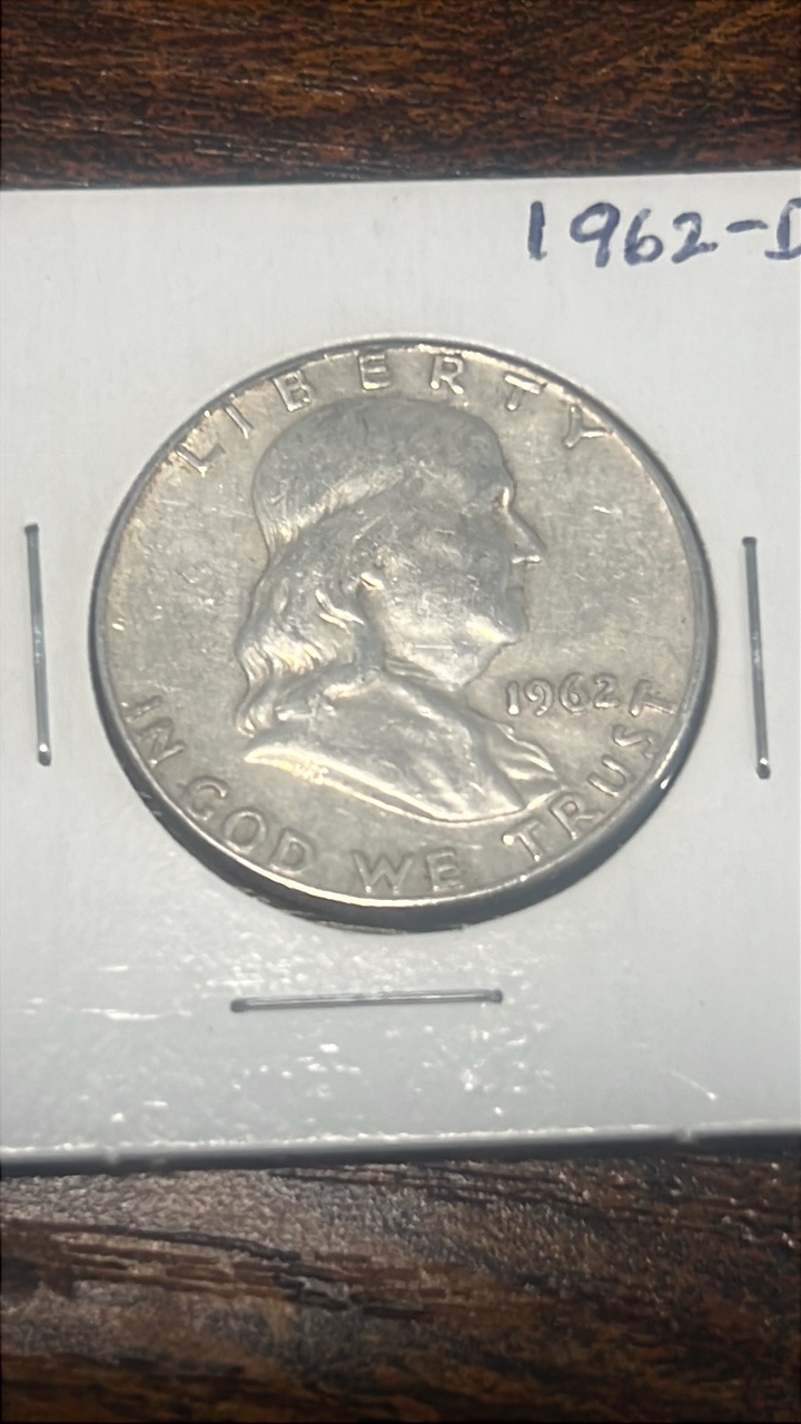 1962 d Benjamin Franklin half dollar