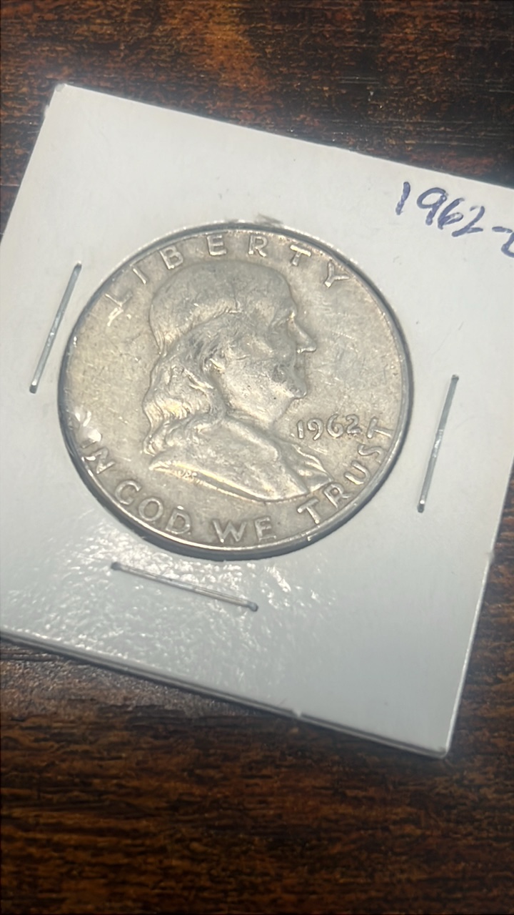 1962 d Benjamin Franklin half dollar