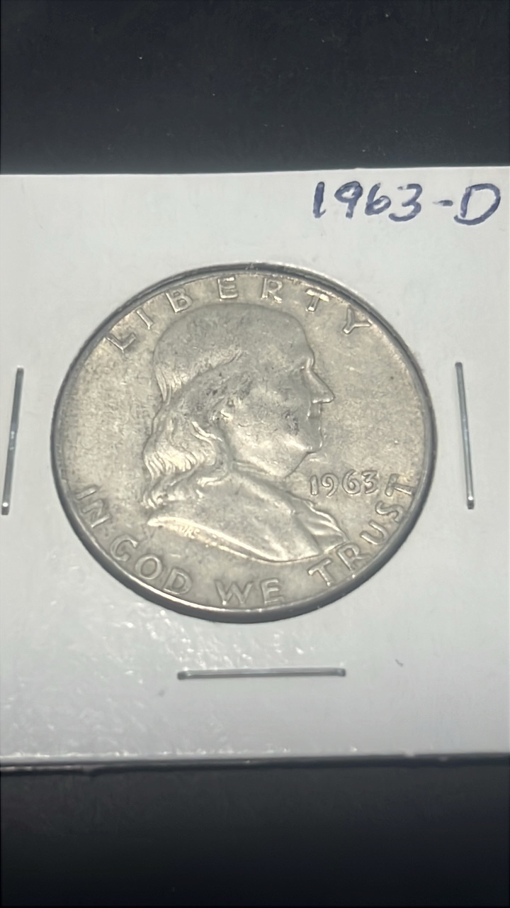 1963 d Benjamin Franklin half dollar