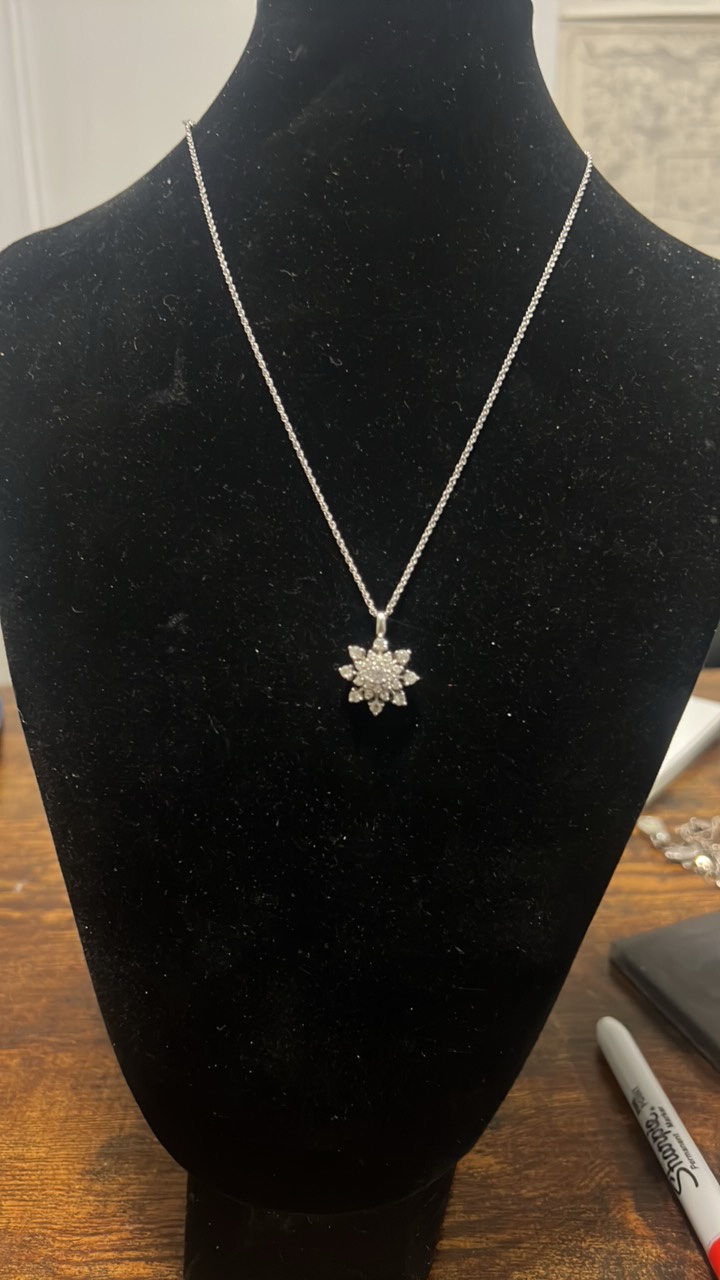 sterling silver necklace chain and pendant