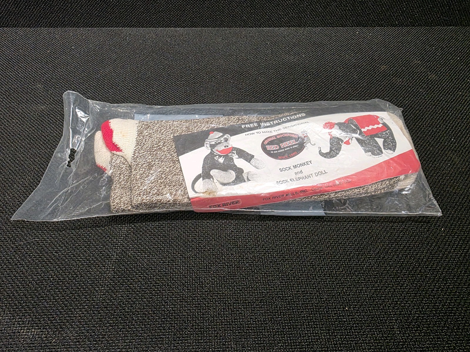Two Pair of the Original Rockford Red Heel Socks (Perfectly wearable, but also Sock Monkey socks)