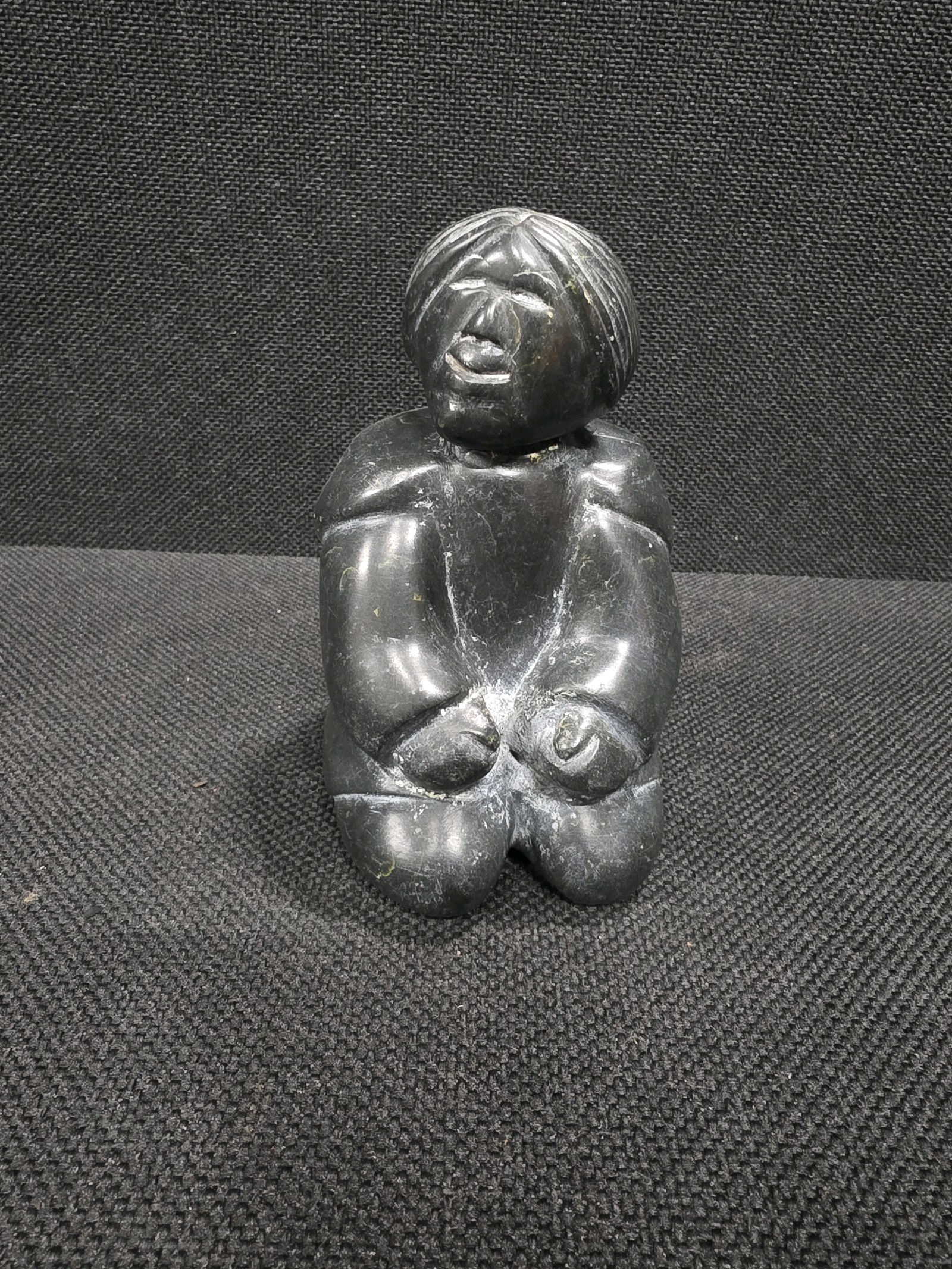 Carved Soapstone Figure of a Woman