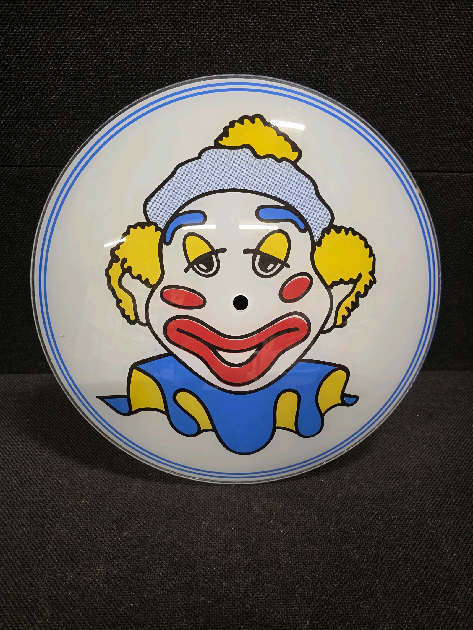 Vintage Glass Ceiling Light Fixture featuring a Clown