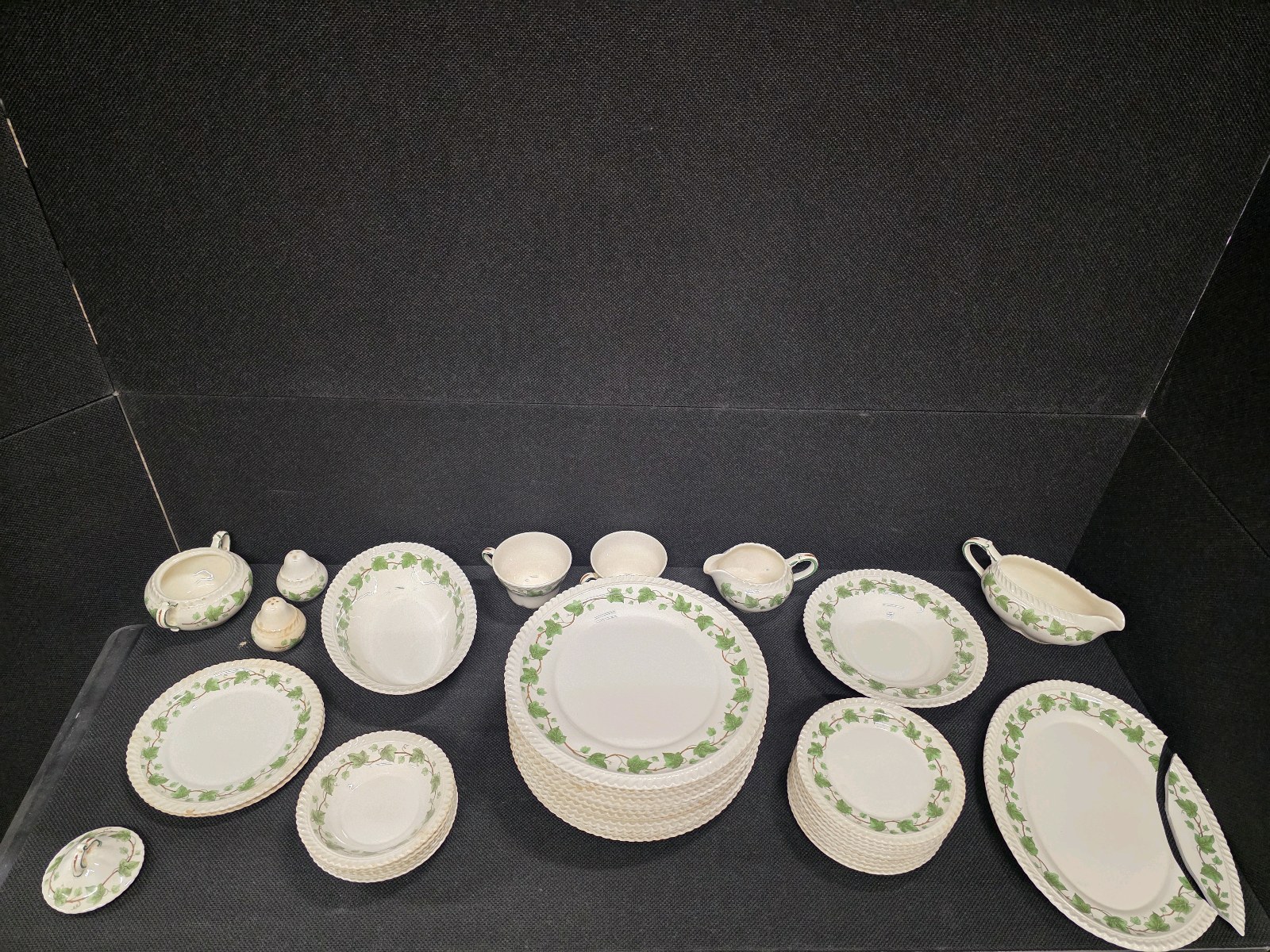 Assorted China Set - Harker pottery in the Royal Gadroon pattern.