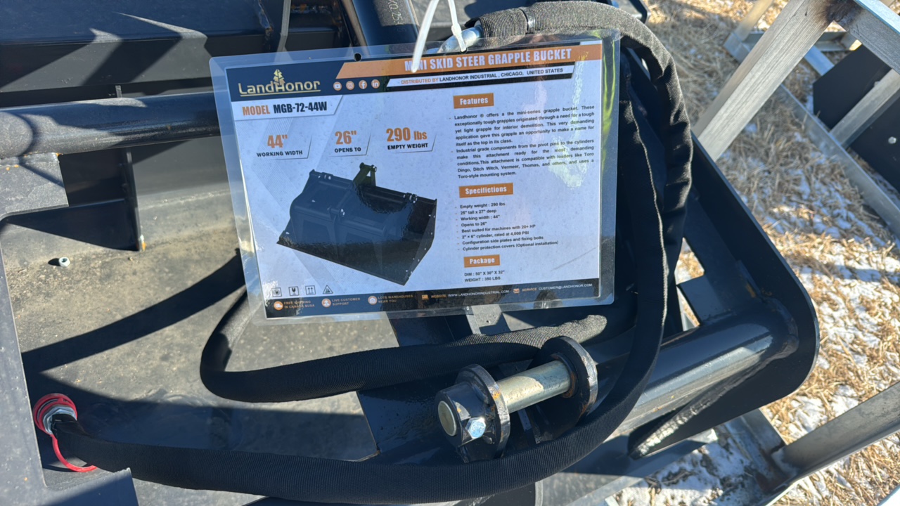 Mini Skid Steer Grapple BucketLandhonor2025UnusedMGB-72-44W