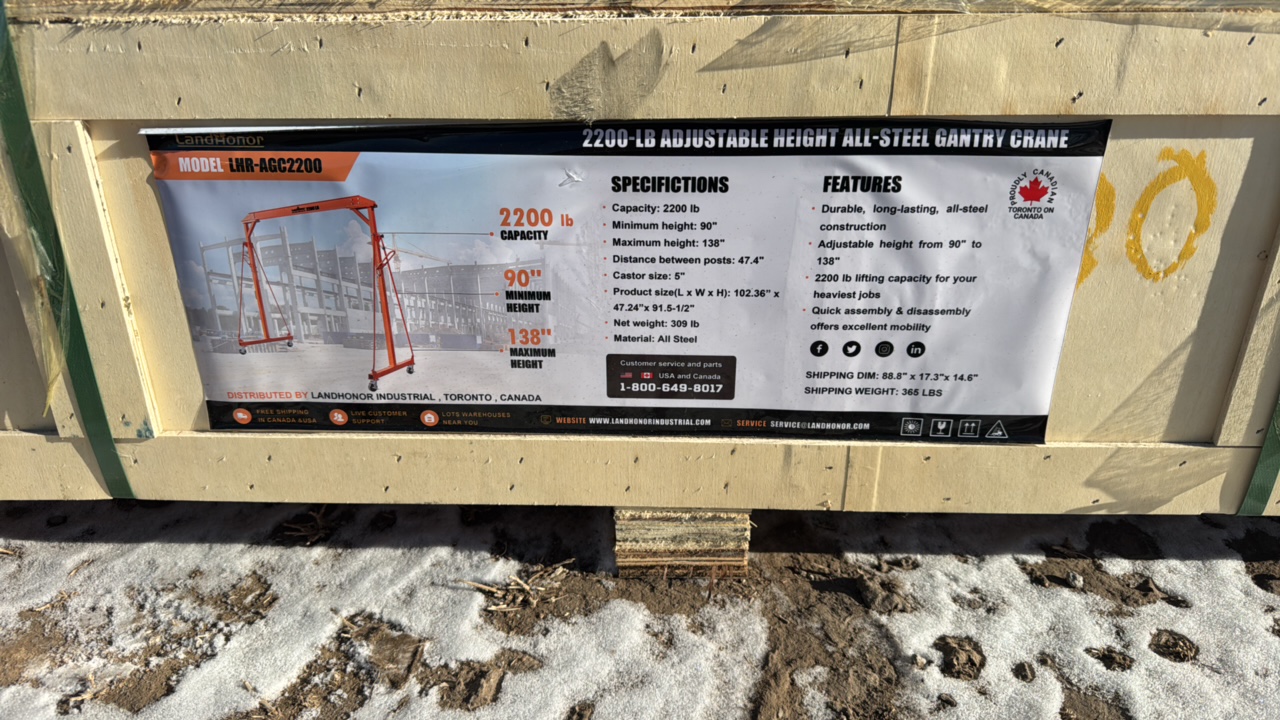 2200-LB adjustable height All-Stell Gantry CraneLandhonor2025UnusedLHR-AGC2200