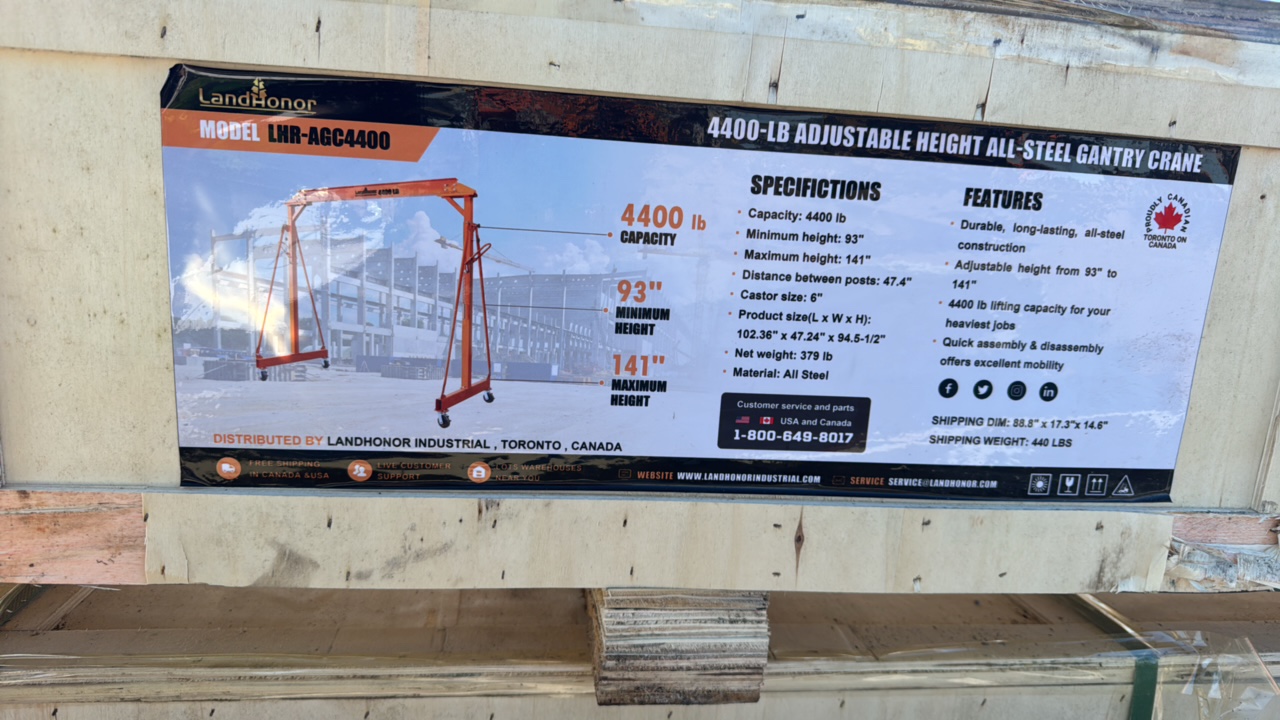 4400-LB adjustable height All-Stell Gantry CraneLandhonor2025UnusedLHR-AGC4400