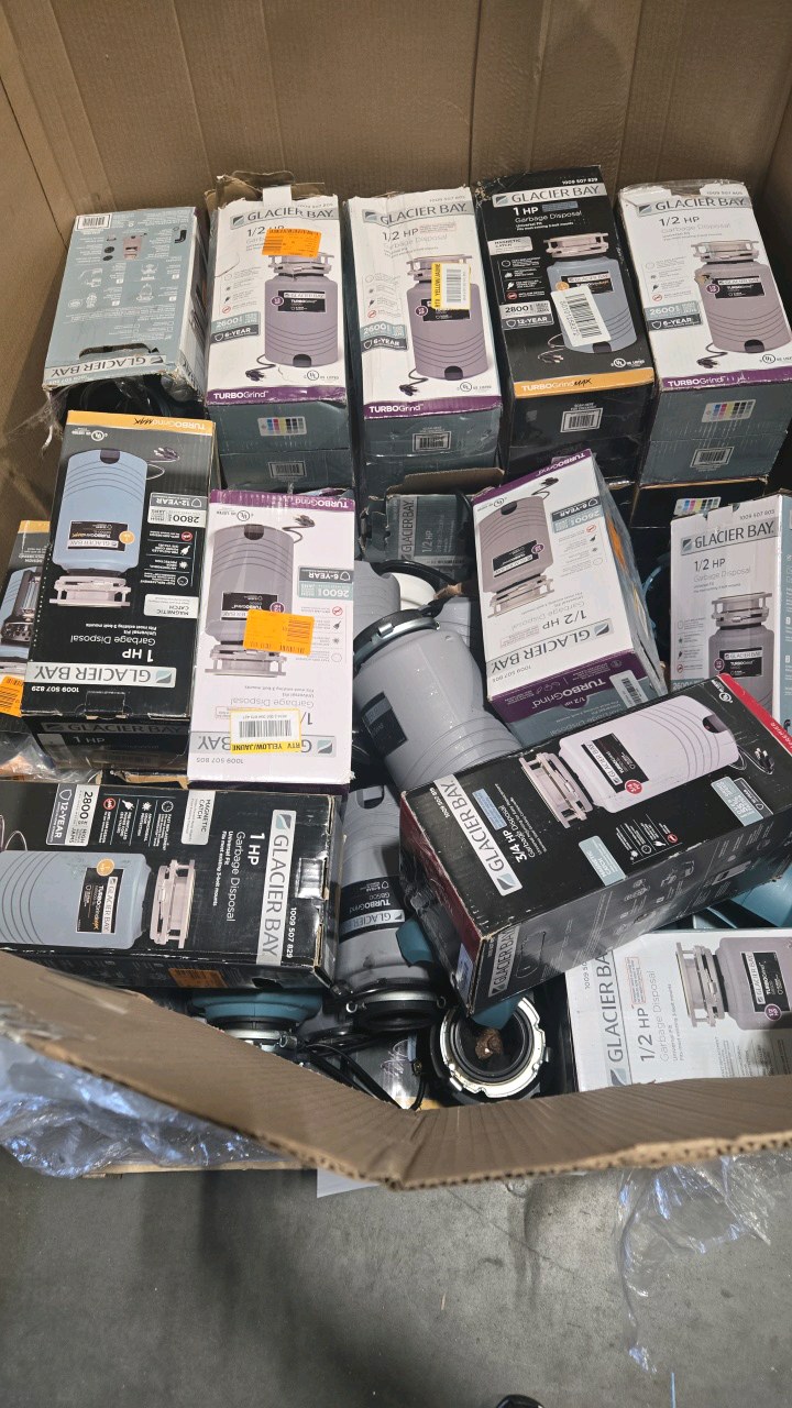 WHOLESALE PALLET LOT OF GARBAGE DISPOSALS