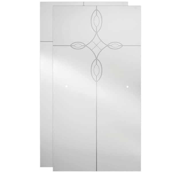 (2) Delta 29-34 in. x 55-12 in. x 14 in. (6mm) Frameless Sliding Bathtub Door Glass Panels in Tranquility (For 50-60 in. Doors)