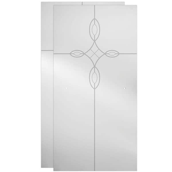 (2) Delta 29-34 in. x 67-34 in. x 14 in. (6mm) Frameless Sliding Shower Door Glass Panels in Tranquility (For 50-60 in. Doors)