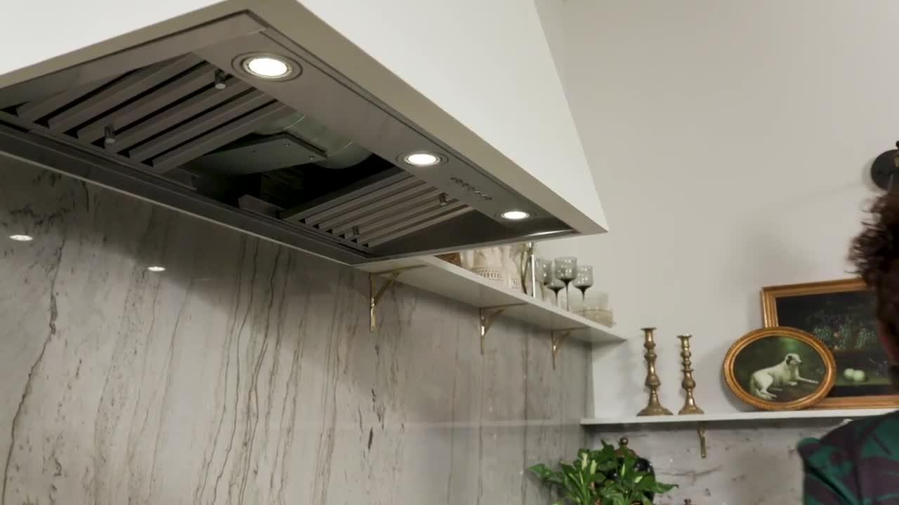 GE 30 in. Smart Insert Range Hood with Light in Stainless Steel