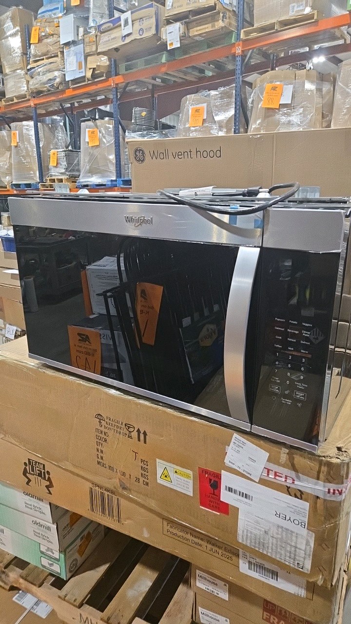 Whirlpool 30 in. 1.9 cu. ft. Over-the-Range Microwave in Stainless Steel with Sensor Cooking
