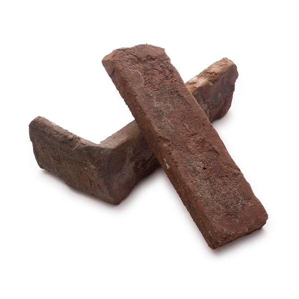 (11) Old Mill Brick 7.625 in. x 2.25 in. x 0.625 in.Millhouse Thin Brick Singles - Corners (Box of 18
