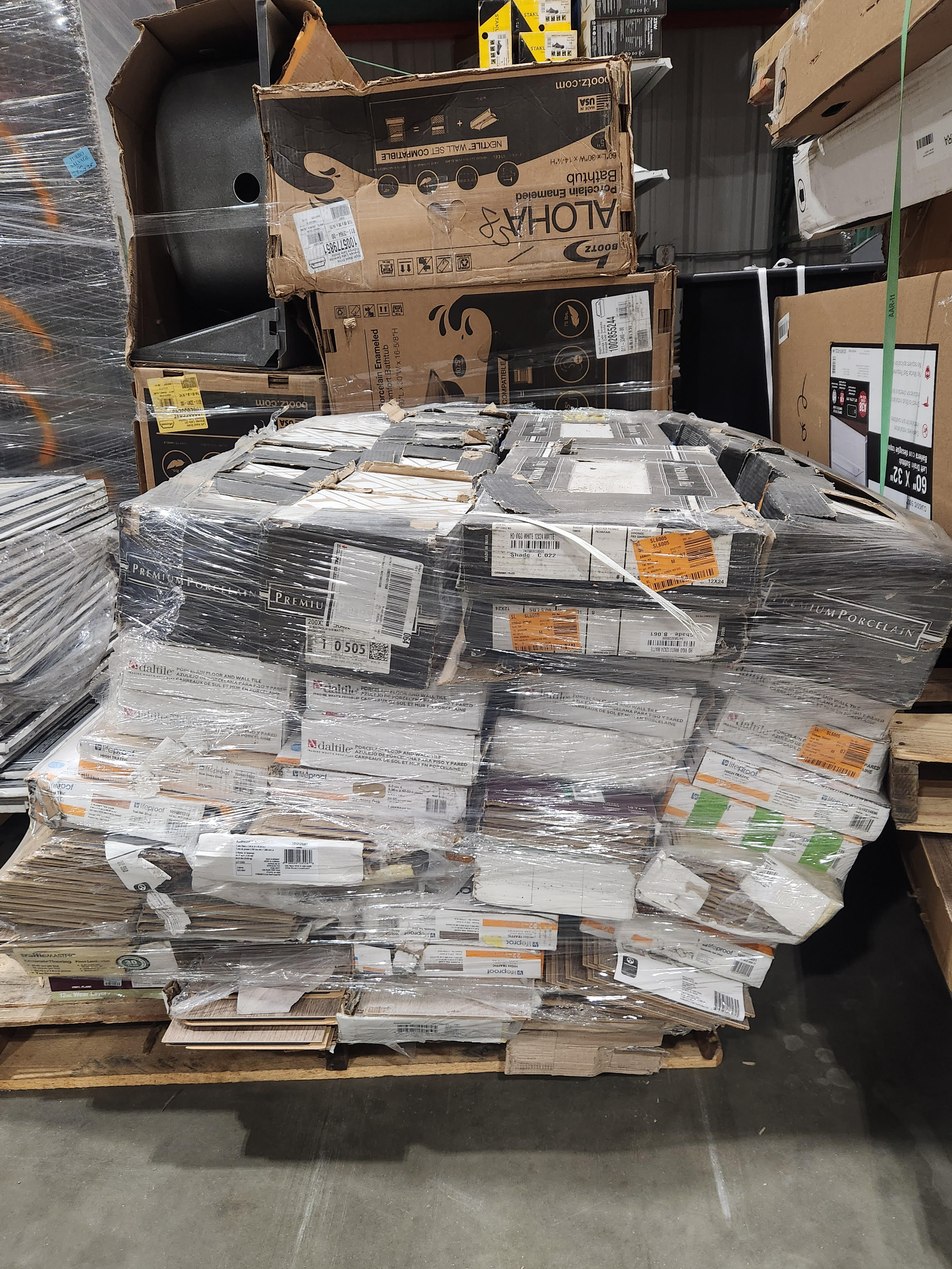 Wholesale Pallet Lot Miscellaneous Flooring Items