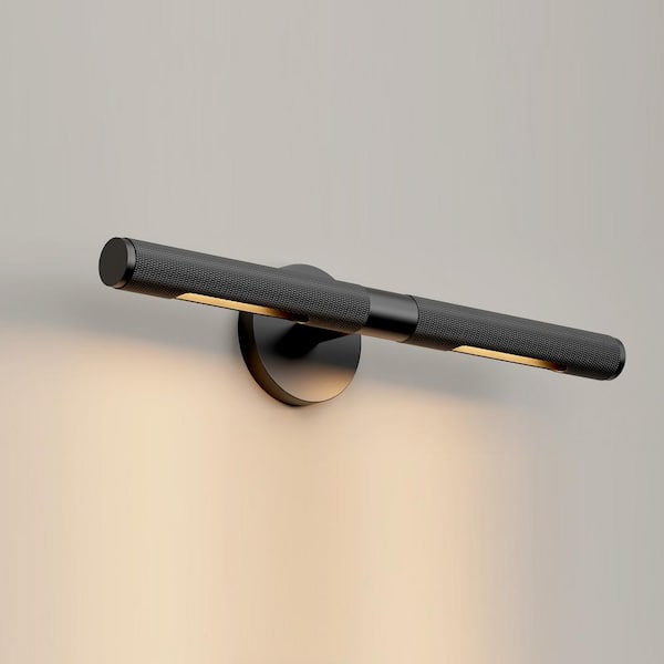 (2) YUYI 24 in. 1-Light Black Wall Sconce, Picture Lights for Wall, Modern Wall Light for Living Room, Bathroom, Bedroom