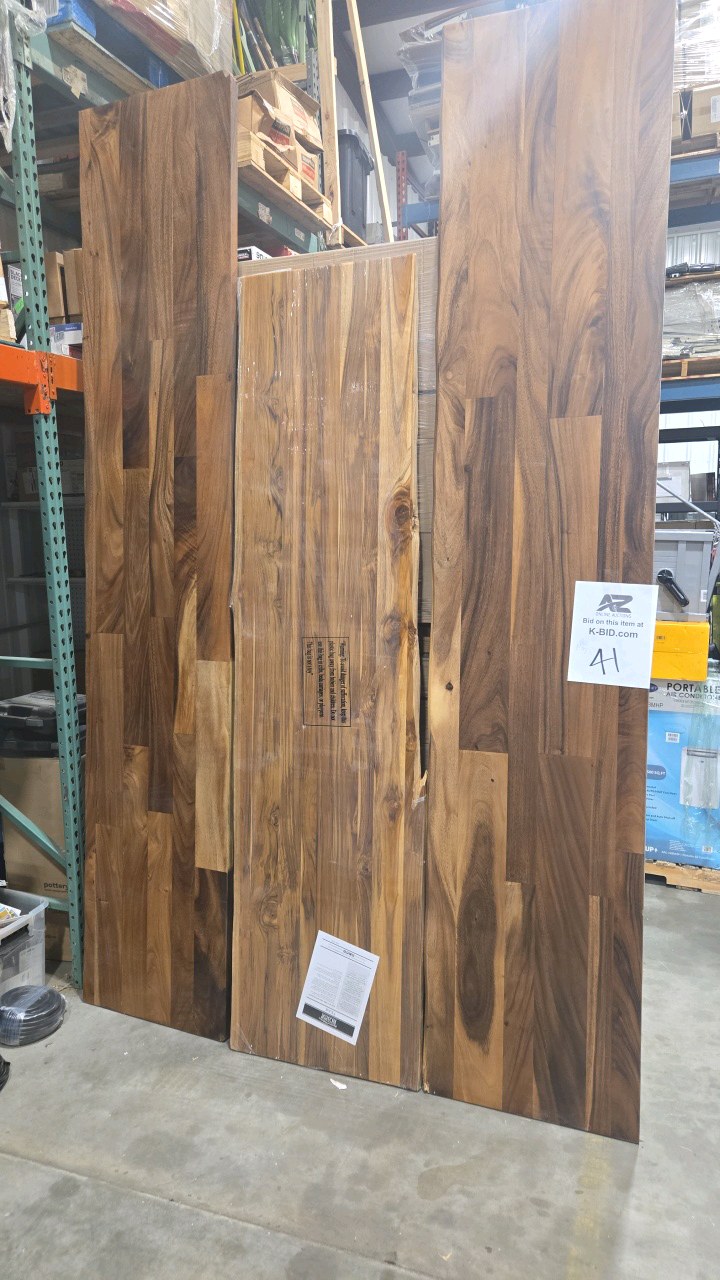 Hampton Bay 10 ft. L x 25 in. D Finished Saman Solid Wood Butcher Block Countertop in Live Edge