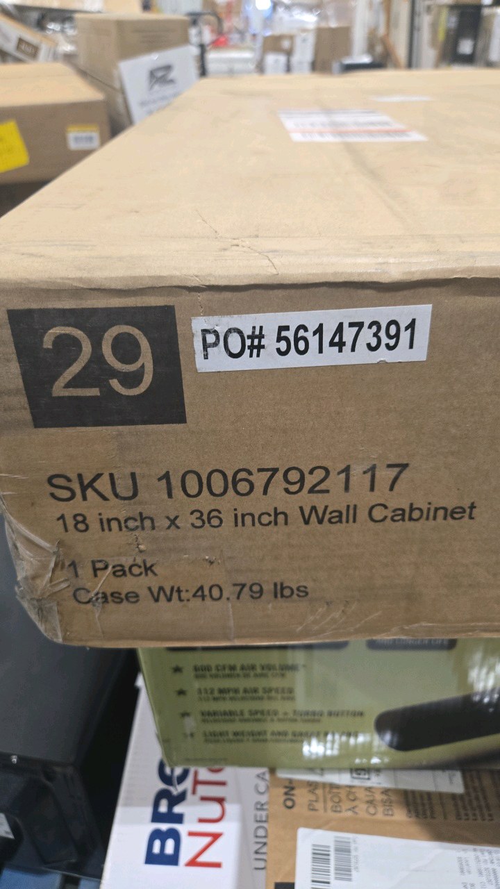 Hampton Bay Avondale 18 in. W x 12 in. D x 36 in. H Ready to Assemble Plywood Shaker Wall Kitchen Cabinet in Alpine White