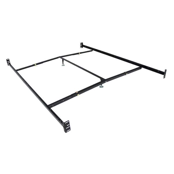 Hollywood Bed Frame Black Adjustable Bedframe Headboard Footboard Bolt on Bed Rails
