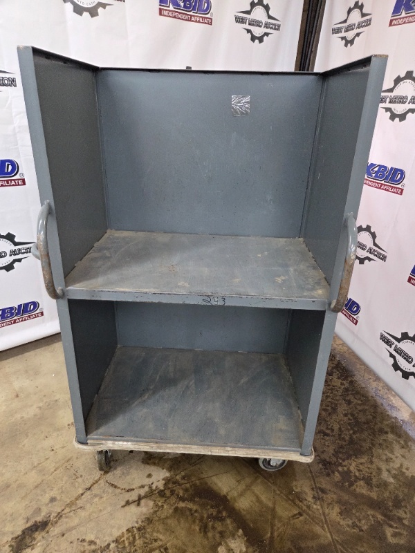 Gillis Heavy Duty Steel Utility Cart with 2 Shelves and Handles