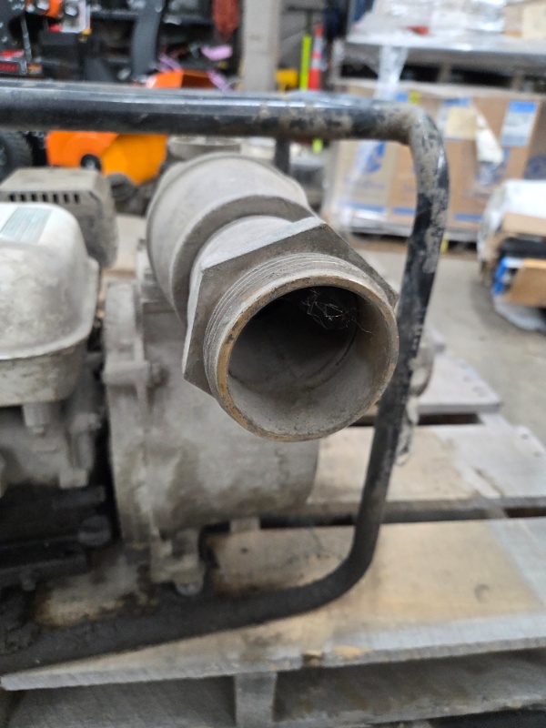 Honda WB30X Gas-Powered Water Pump on Steel Frame