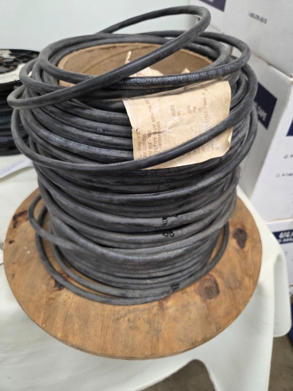 Spool of 18-2 AWG TFFN Stranded Black Electrical Wire, 600V